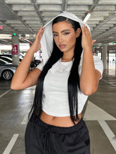 SXY Solid Crop Hooded Tee